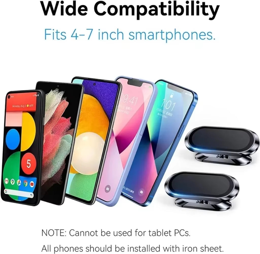 Metal Strong Magnetic Car Phone Holder Magnet 360° Swivel Cell Phone Stand in Car GPS Support for Iphone Xiaomi Huawei Samsung
