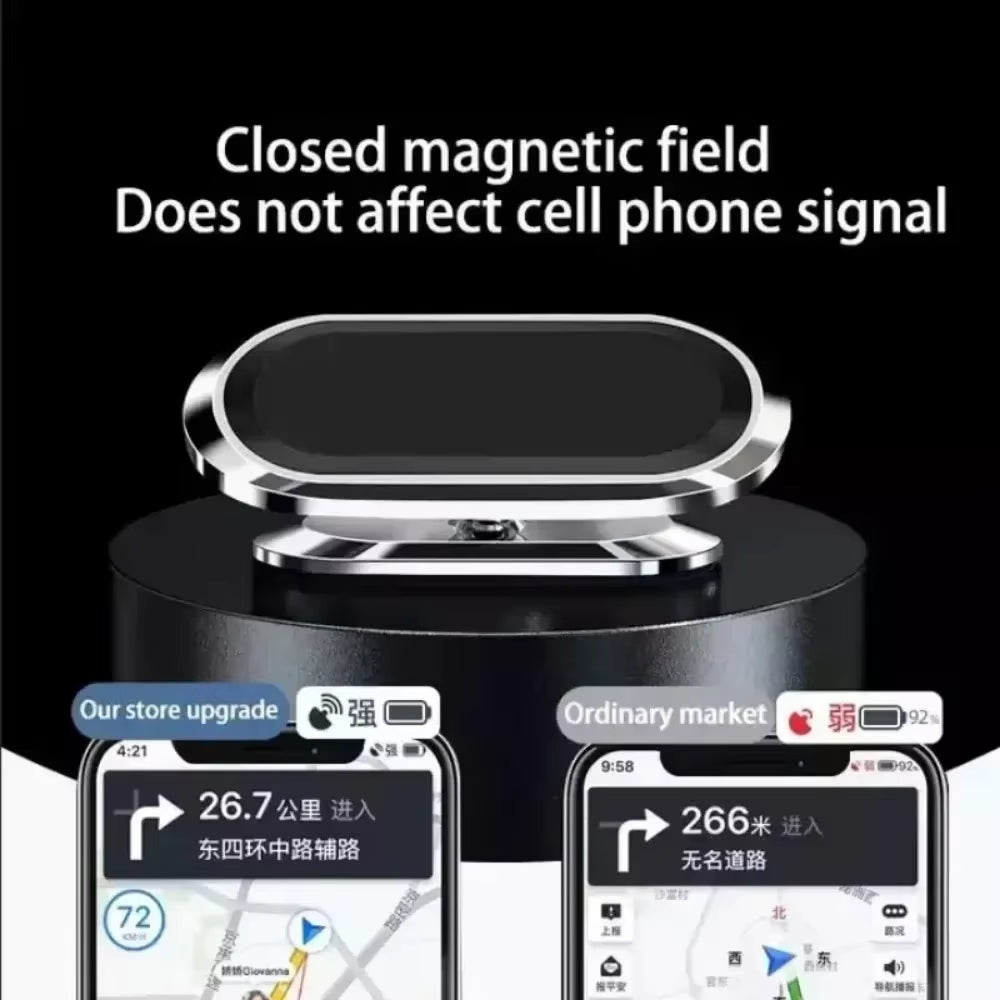 Metal Strong Magnetic Car Phone Holder Magnet 360° Swivel Cell Phone Stand in Car GPS Support for Iphone Xiaomi Huawei Samsung