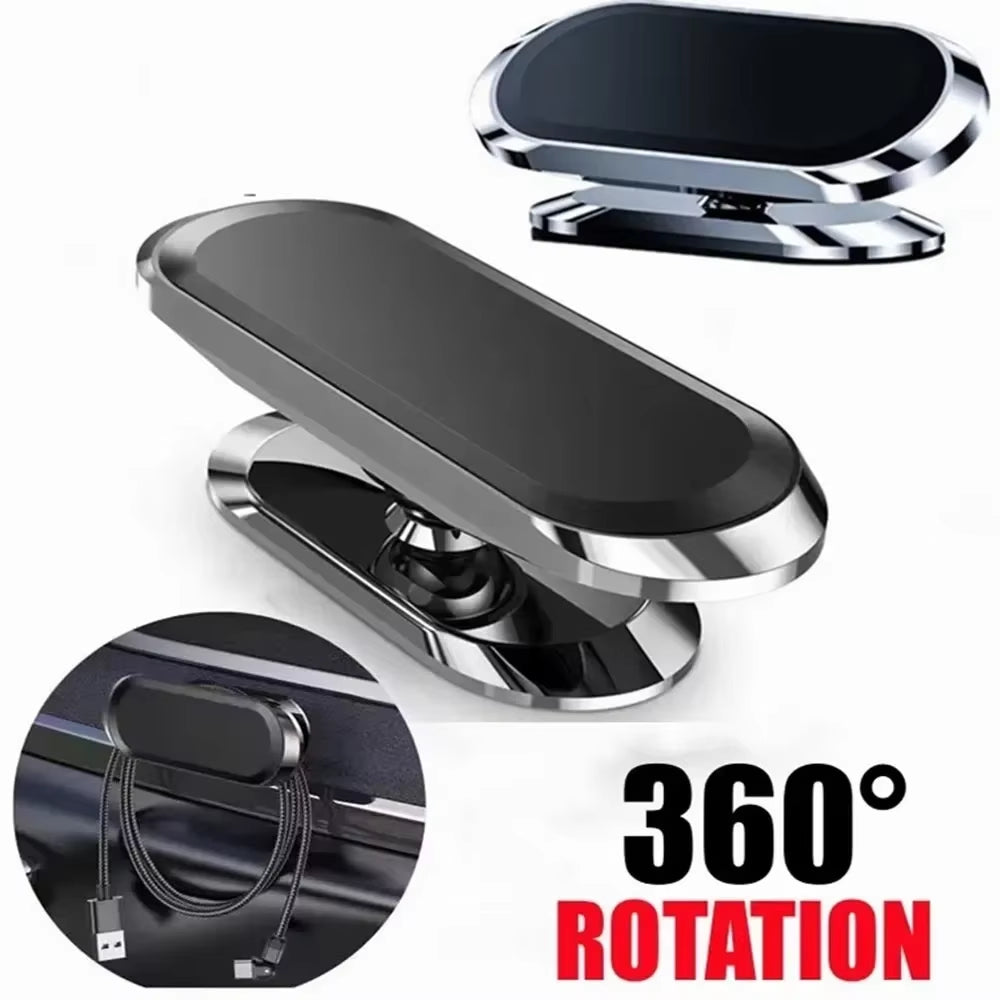 Metal Strong Magnetic Car Phone Holder Magnet 360° Swivel Cell Phone Stand in Car GPS Support for Iphone Xiaomi Huawei Samsung